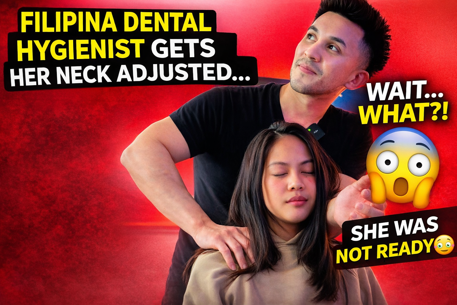Filipina Dental Hygienist Gets Her Neck Adjusted… She Was NOT Ready 😳 thumbnail