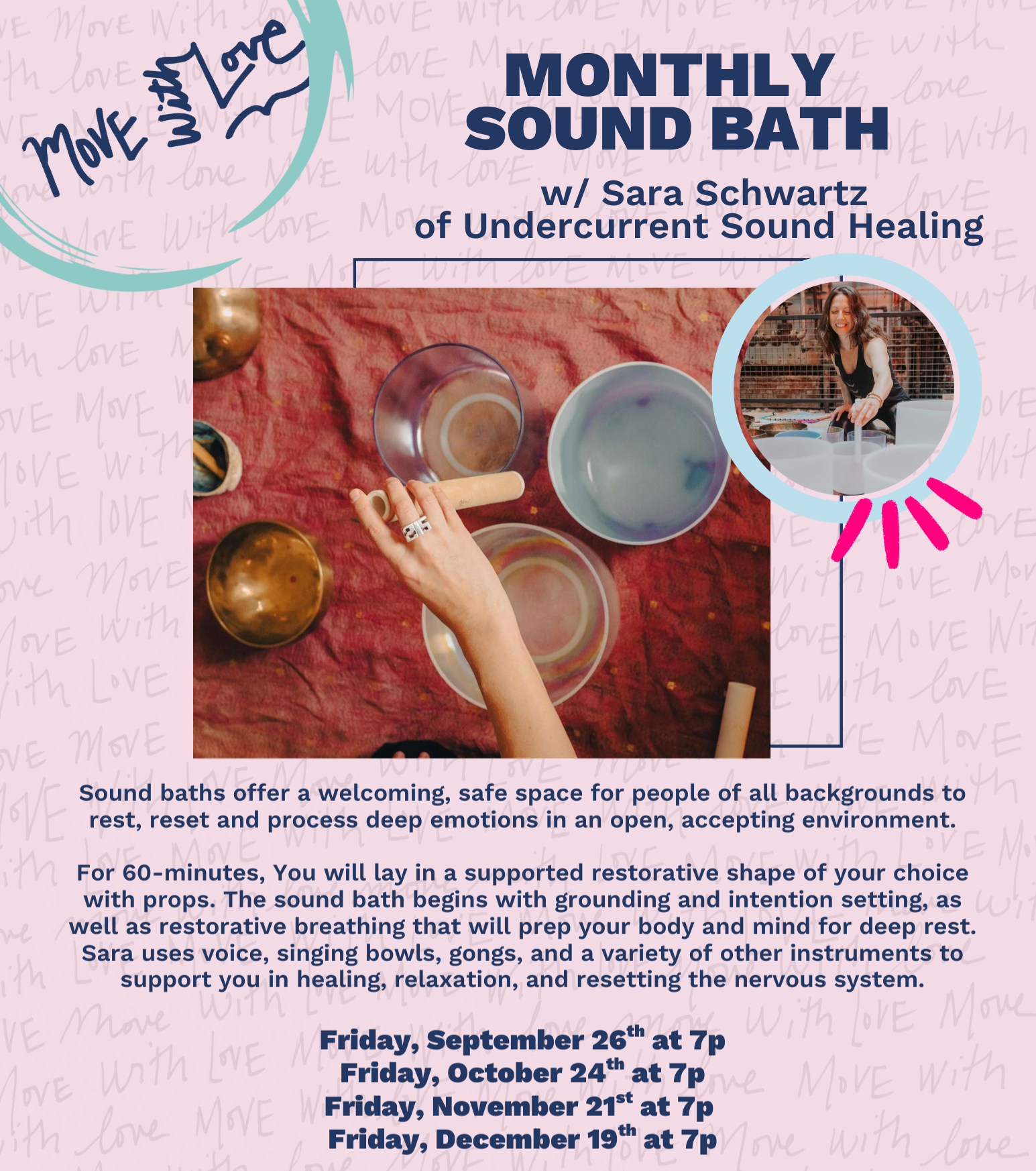 Monthly Sound Bath @ Move With Love ✨ 7:30-8:30pm 1/30/26 thumbnail