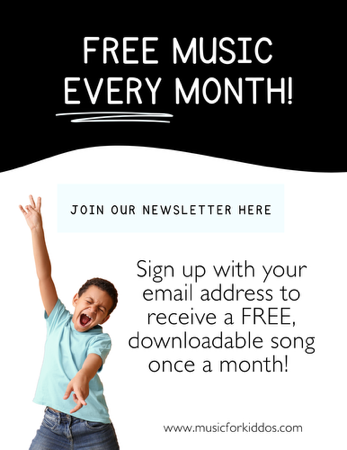 Sign up for our newsletter 💌 Get our top 5 children's songs + free music and ideas every month!  thumbnail