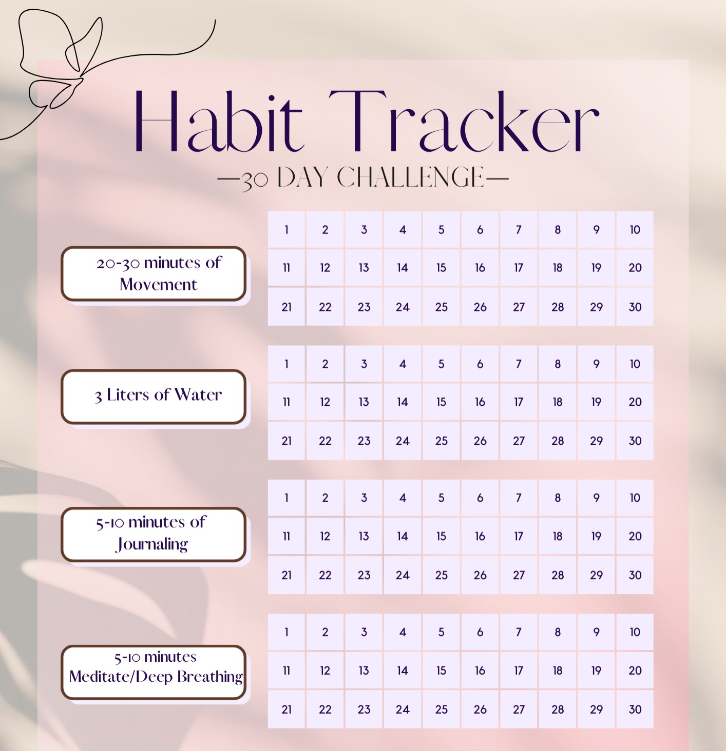 30 Day Habit Tracker thumbnail