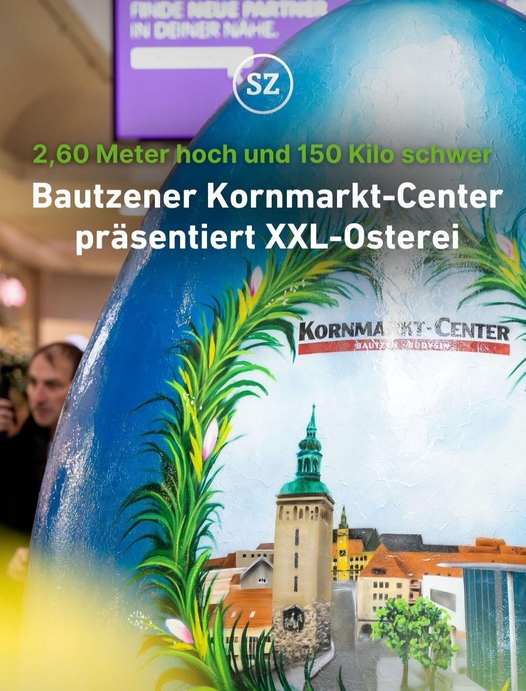 Bautzener Kornmarkt-Center präsentiert XXL-Osterei und plant großes Lego-Ostermosaik   thumbnail