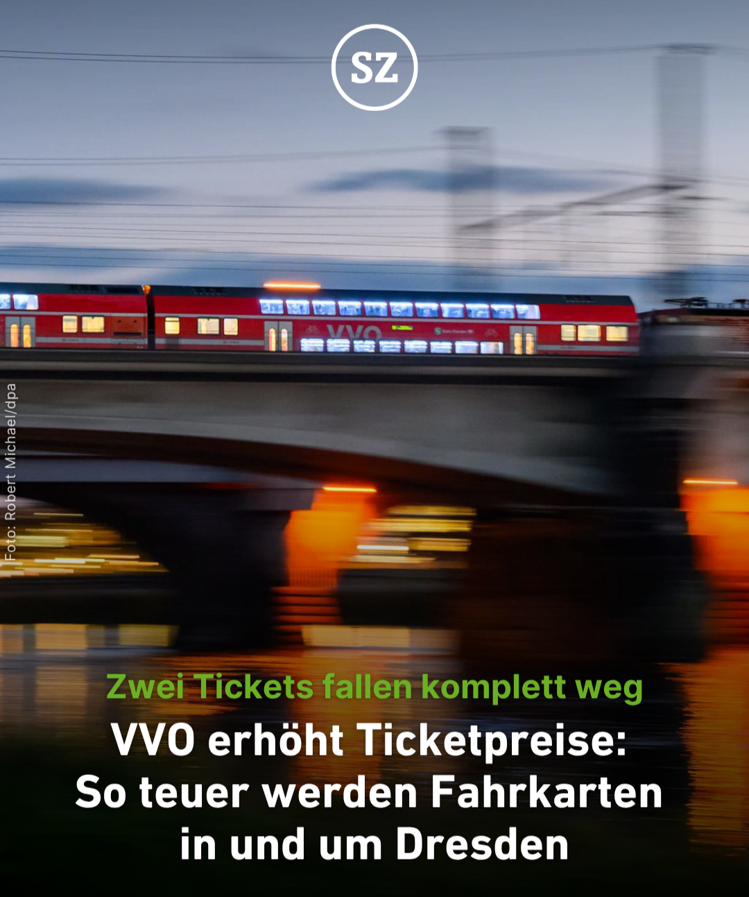 VVO erhöht Ticketpreise ab April: So teuer werden Fahrkarten in und um Dresden thumbnail