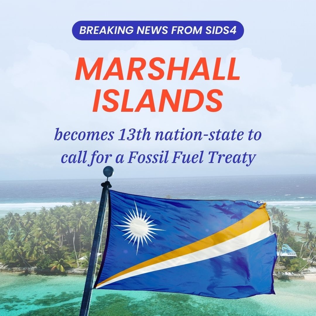 Marshall Islands @rmi_govt calls for @fossilfueltreaty at @unitednations #SIDS4! Facing rising sea levels & extreme weat