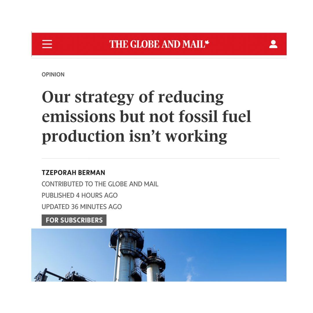 As I wrote for The Globe and Mail, about ten years ago, in a meeting with oil CEOs in Calgary, I heard it for the first 
