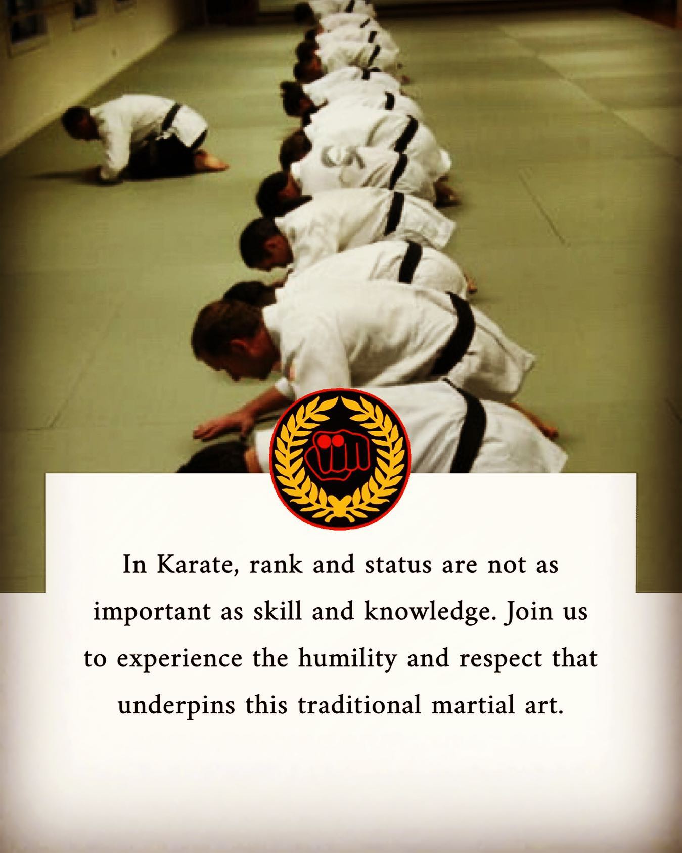 In Karate, rank and status are not as important as skill and knowledge. Join us @ogksindia to experience the humility an