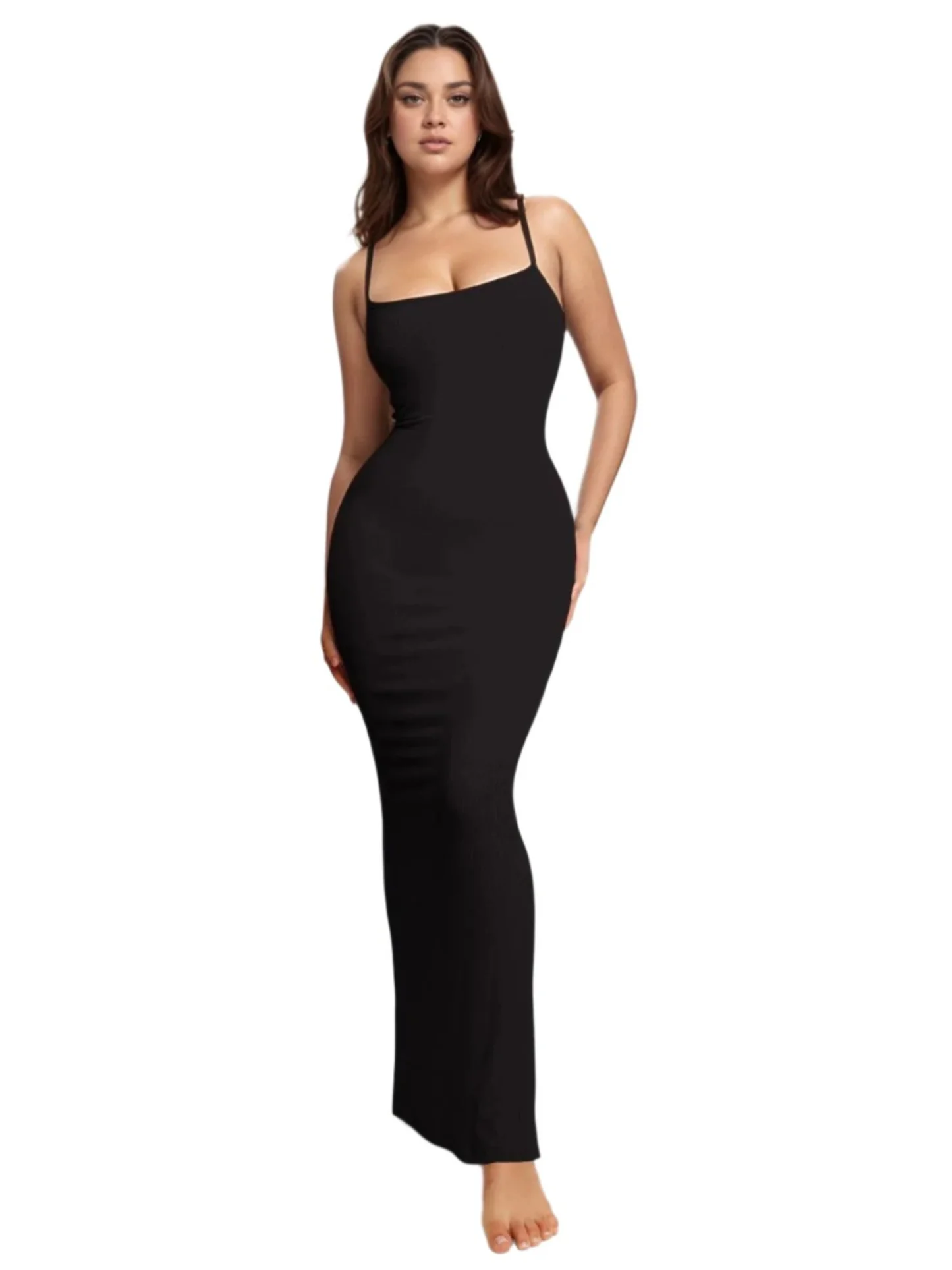 Built-In Shapewear Sleeveless Maxi Dress thumbnail