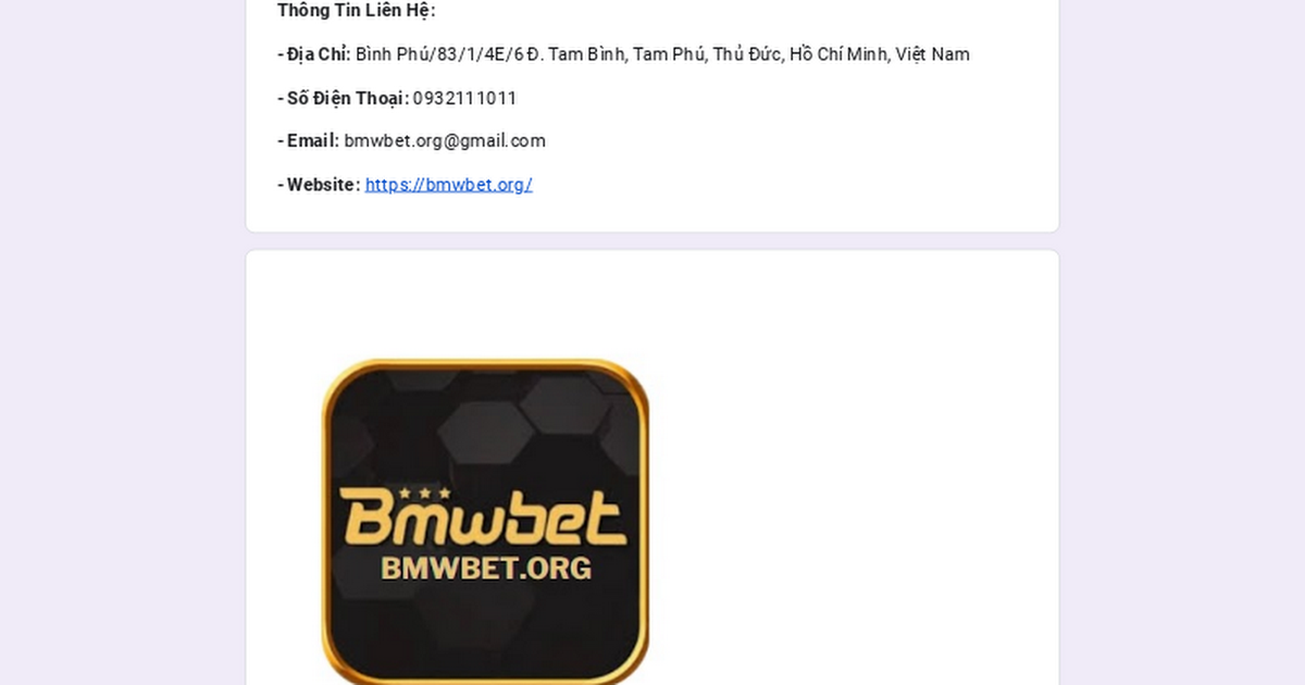 Bmwbet - Link vào nhà cái Bmwbet không chặn mới nhất 2024 thumbnail