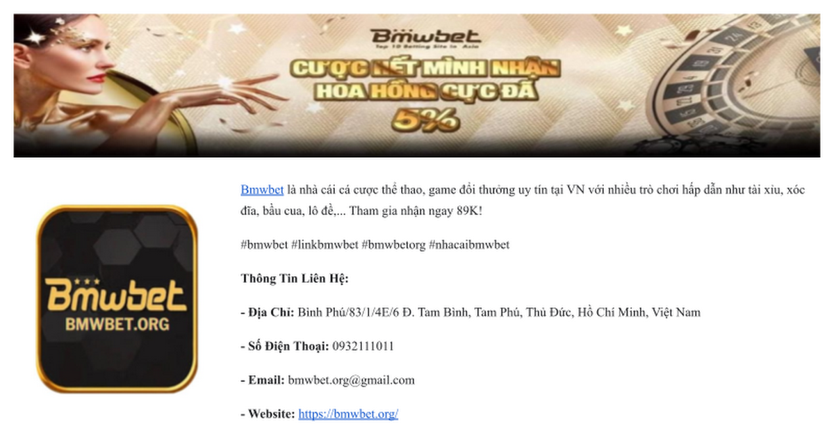 Bmwbet - Link vào nhà cái Bmwbet không chặn mới nhất 2024 thumbnail