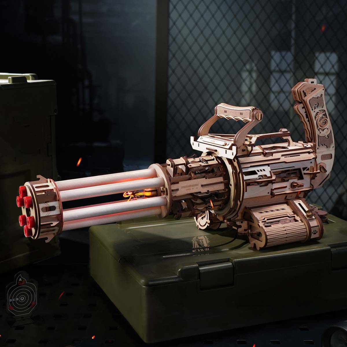 ROKR Rotating-Barrel Machine Gun 3D Wooden Puzzle LQA01 thumbnail