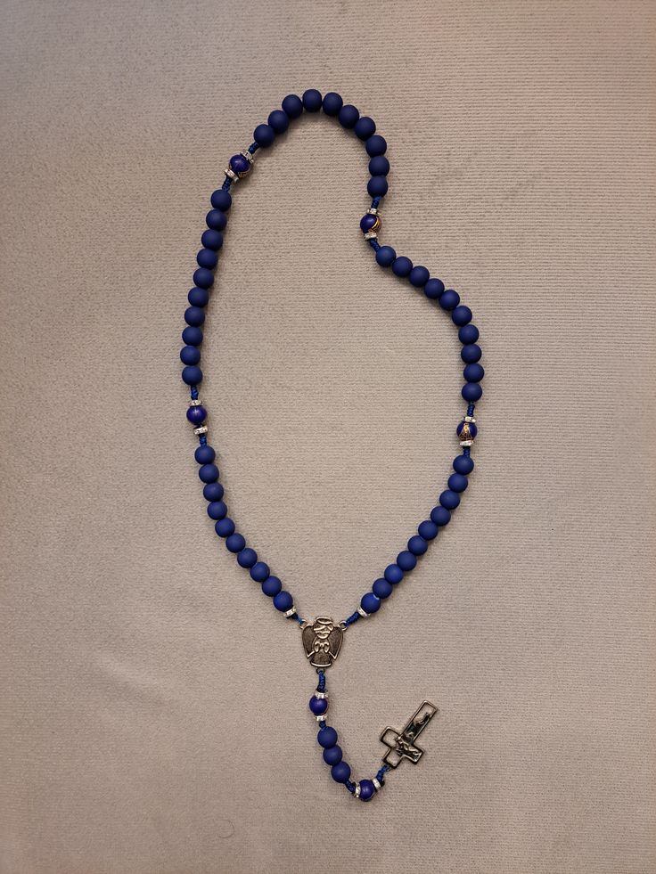 Terço todo azul escuro  thumbnail