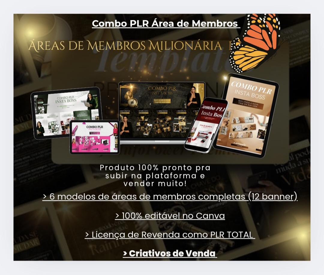 Combo PLR – Áreas de Membros Milionária  PLR  thumbnail
