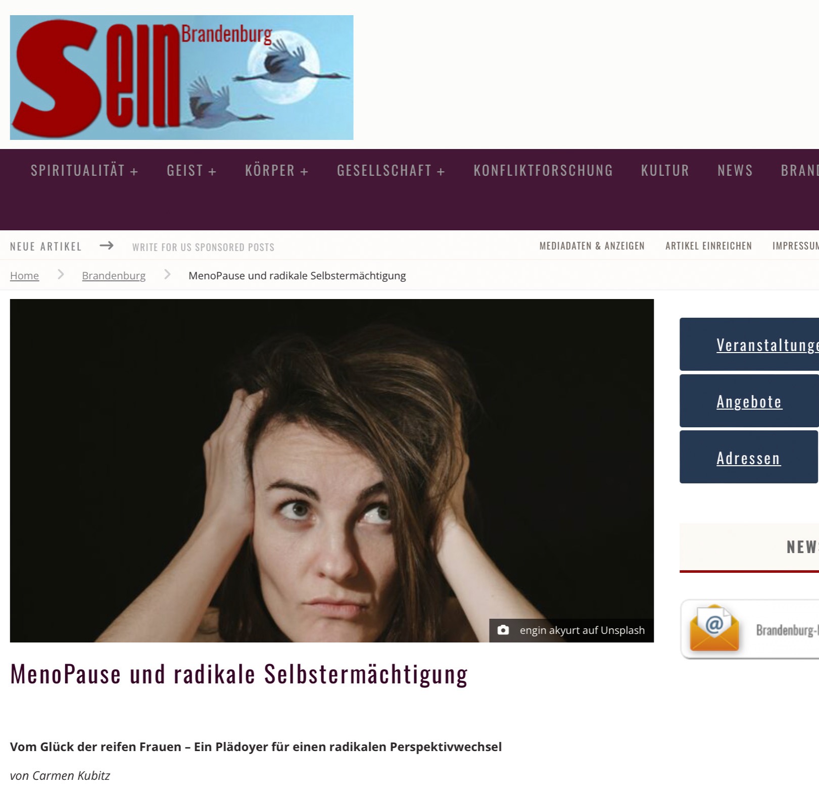 MenoPause und radikale Selbstermächtigung - Sein.de Brandenburg thumbnail