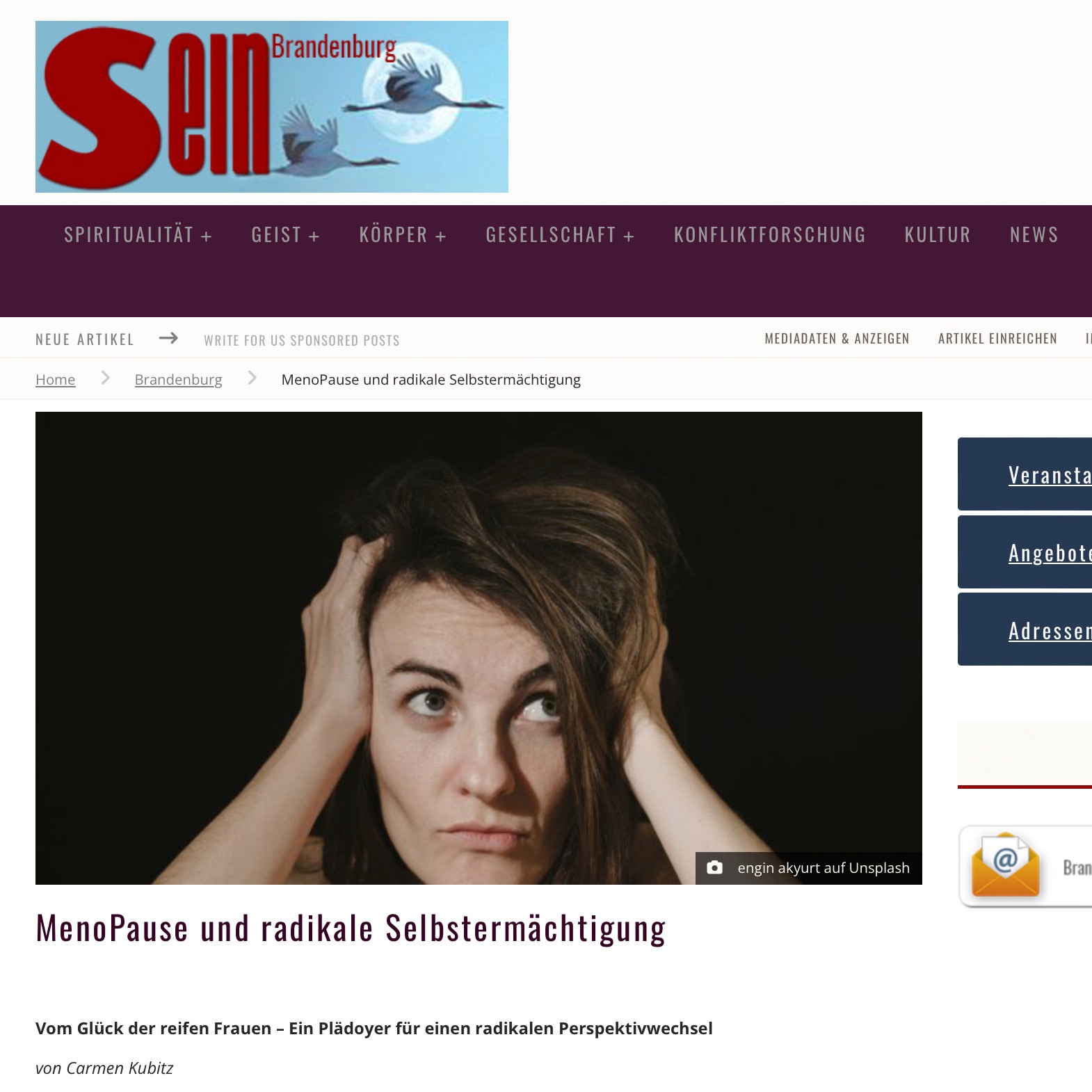 MenoPause und radikale Selbstermächtigung - Sein.de Brandenburg thumbnail