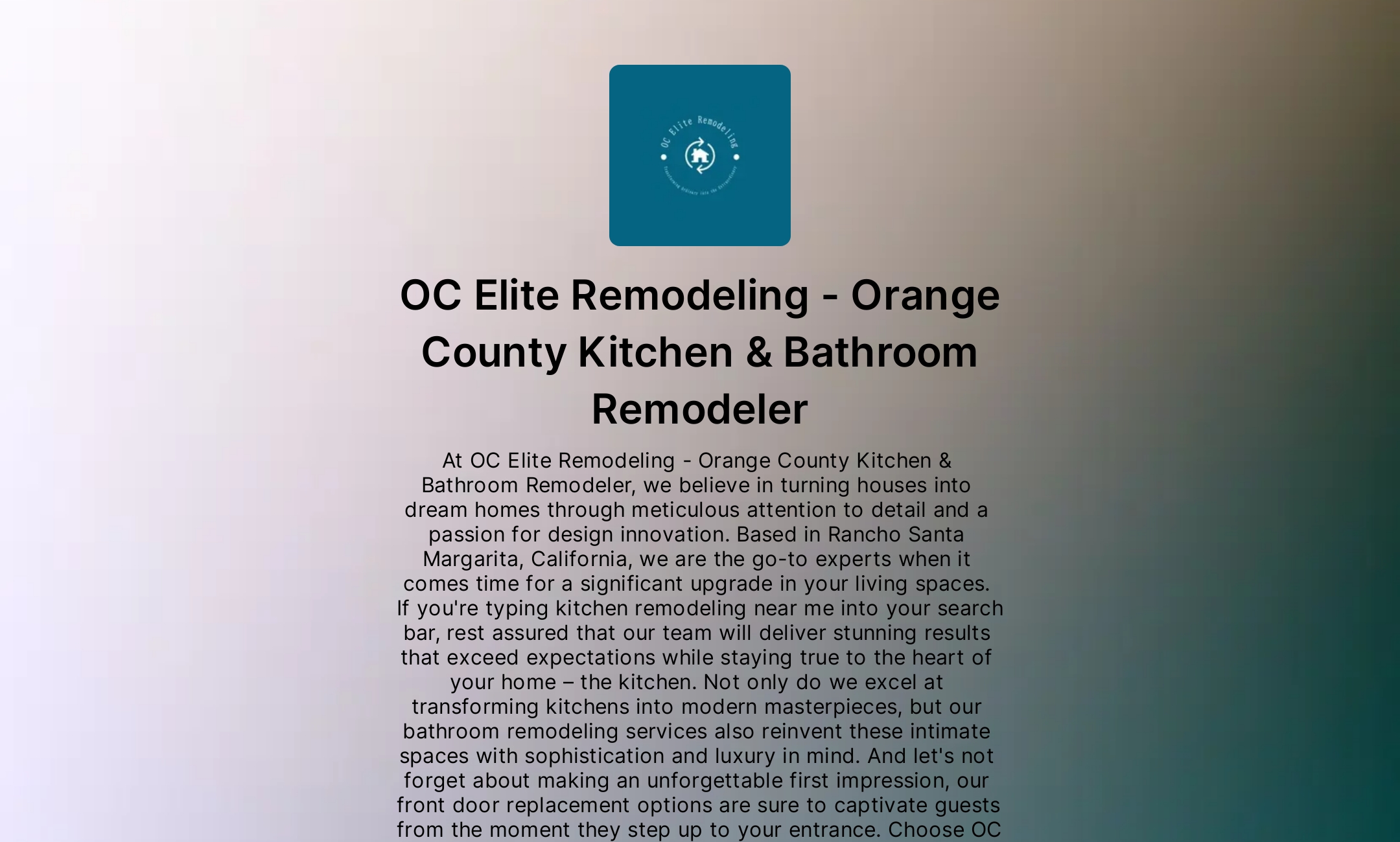 OC Elite Remodeling - Orange County Kitchen & Bathroom Remodeler on Link Genie thumbnail