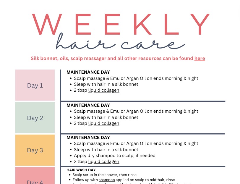 hair care schedule thumbnail