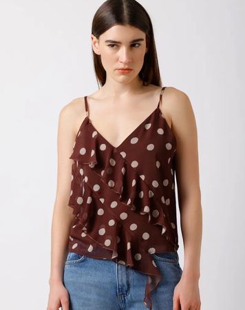 Blusa de poá marrom  thumbnail