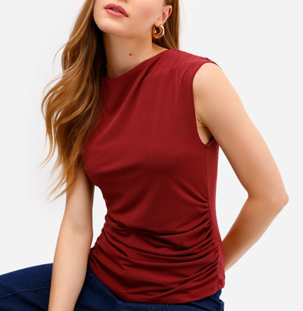Blusa vinho com franzido  thumbnail