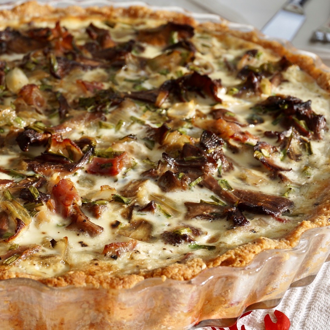 Kantarellpaj med bacon thumbnail