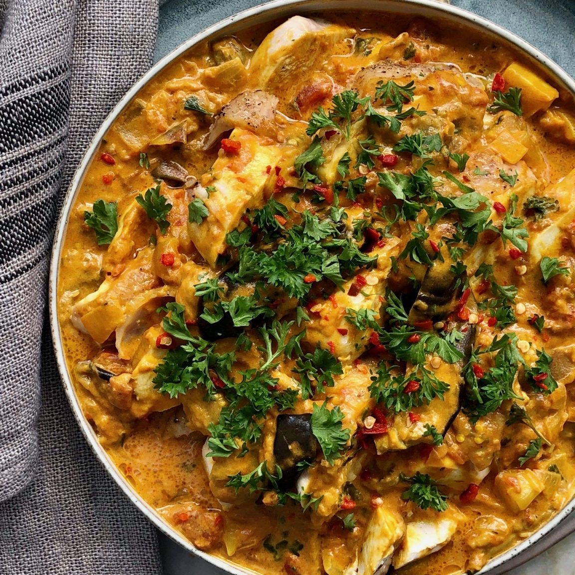 Kycklingcurry med aubergine  thumbnail