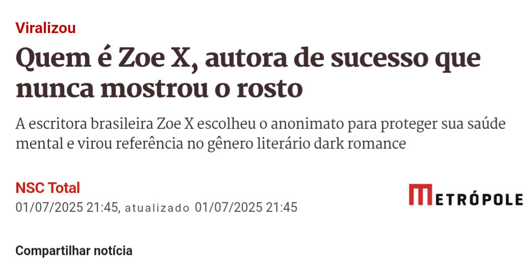 ZOE X no METRÓPOLES/NSC TOTAL thumbnail