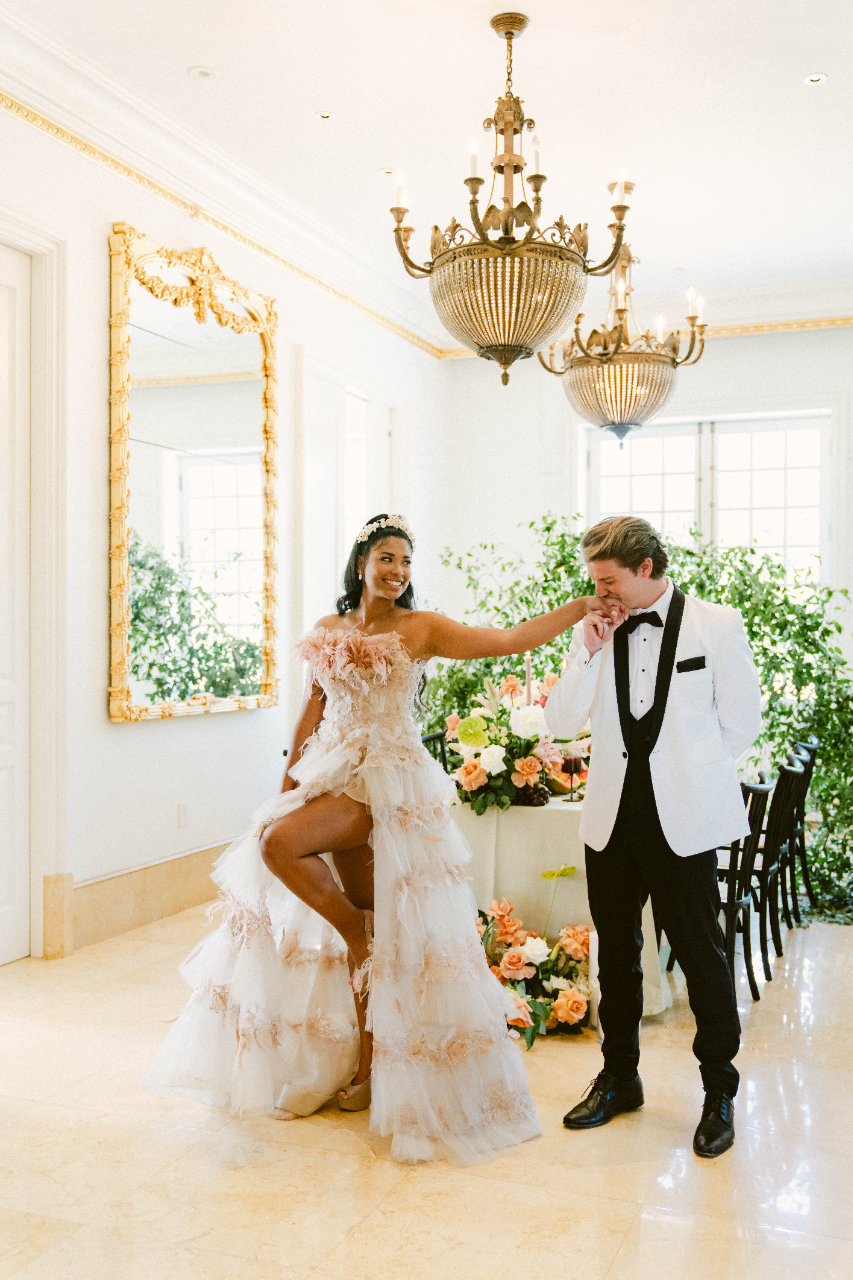 A Glamorous Spring Wedding Shoot at Oxbow Estate | Clayton, North Carolina, United States thumbnail