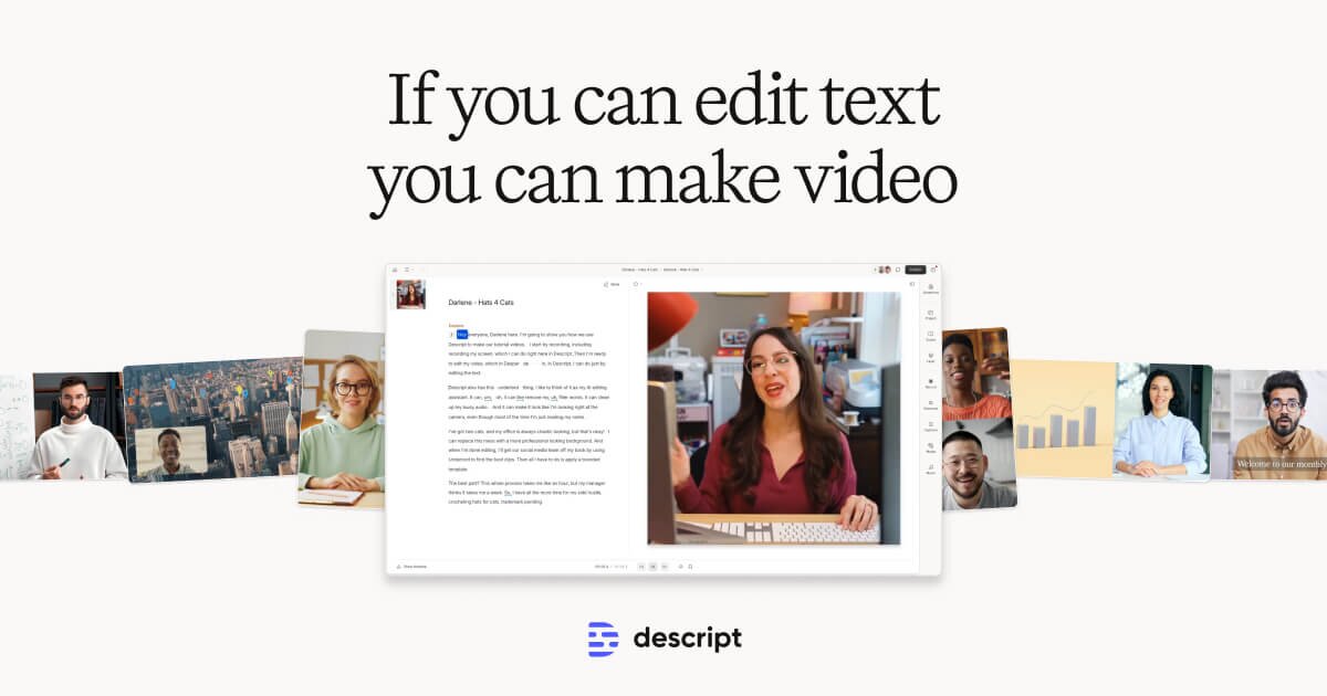 Descript – AI Video & Podcast Editor | Free, Online thumbnail