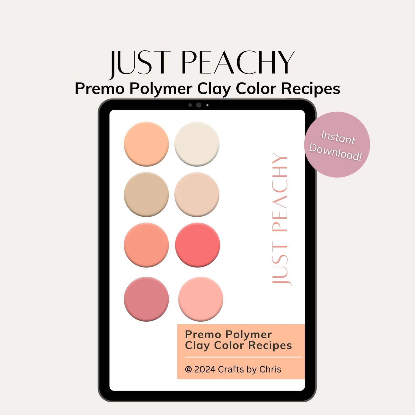 New Just Peachy color palette - premo polymer clay color recipes. link to shop in bio.

#polymerclay #polymerclaycolorre