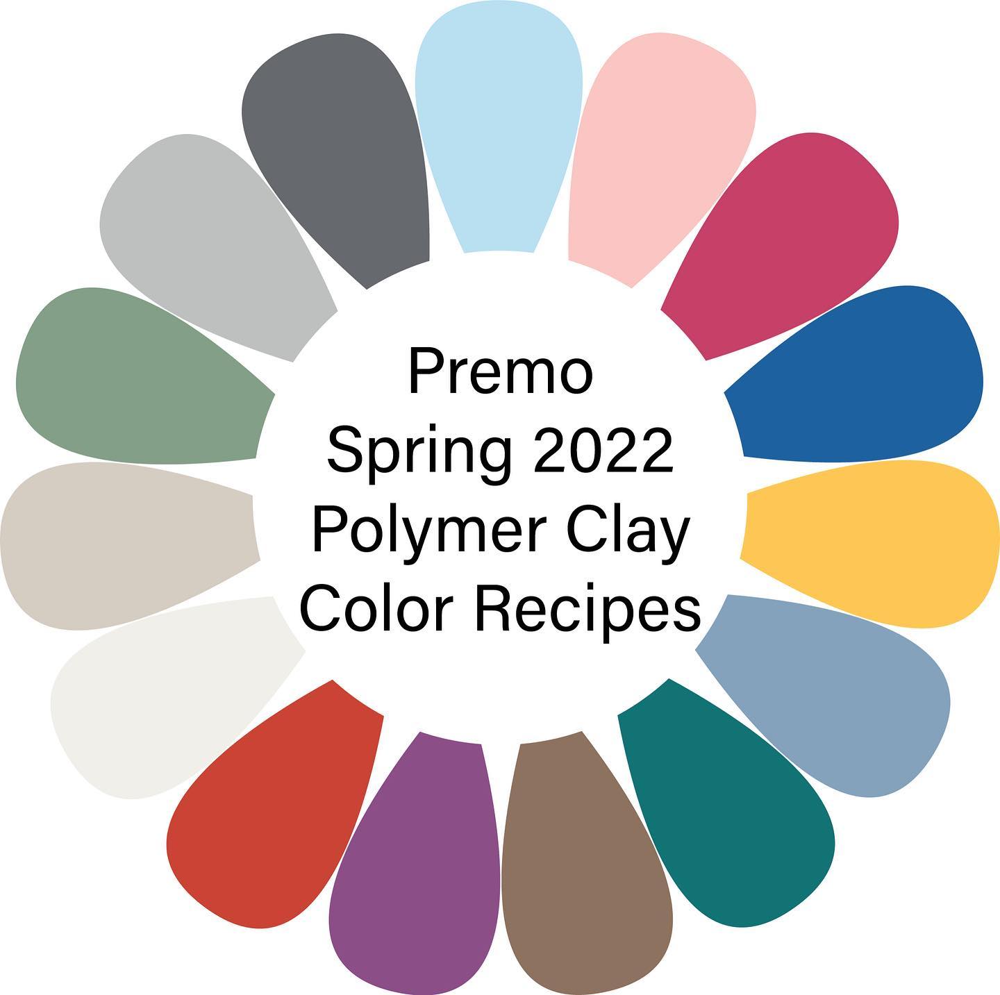 Premo Spring 2022 color recipes are now available in my etsy shop. Link to shop in bio
#polymerclaycolorrecipes #polymer