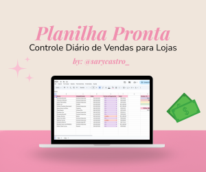 Planilha Pronta - Controle Diário de Vendas para Lojas thumbnail
