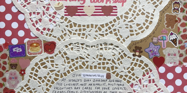 Valentine’s Day Card Making Workshop w/ Separating Skies - The Worlds Borough Bookshop thumbnail