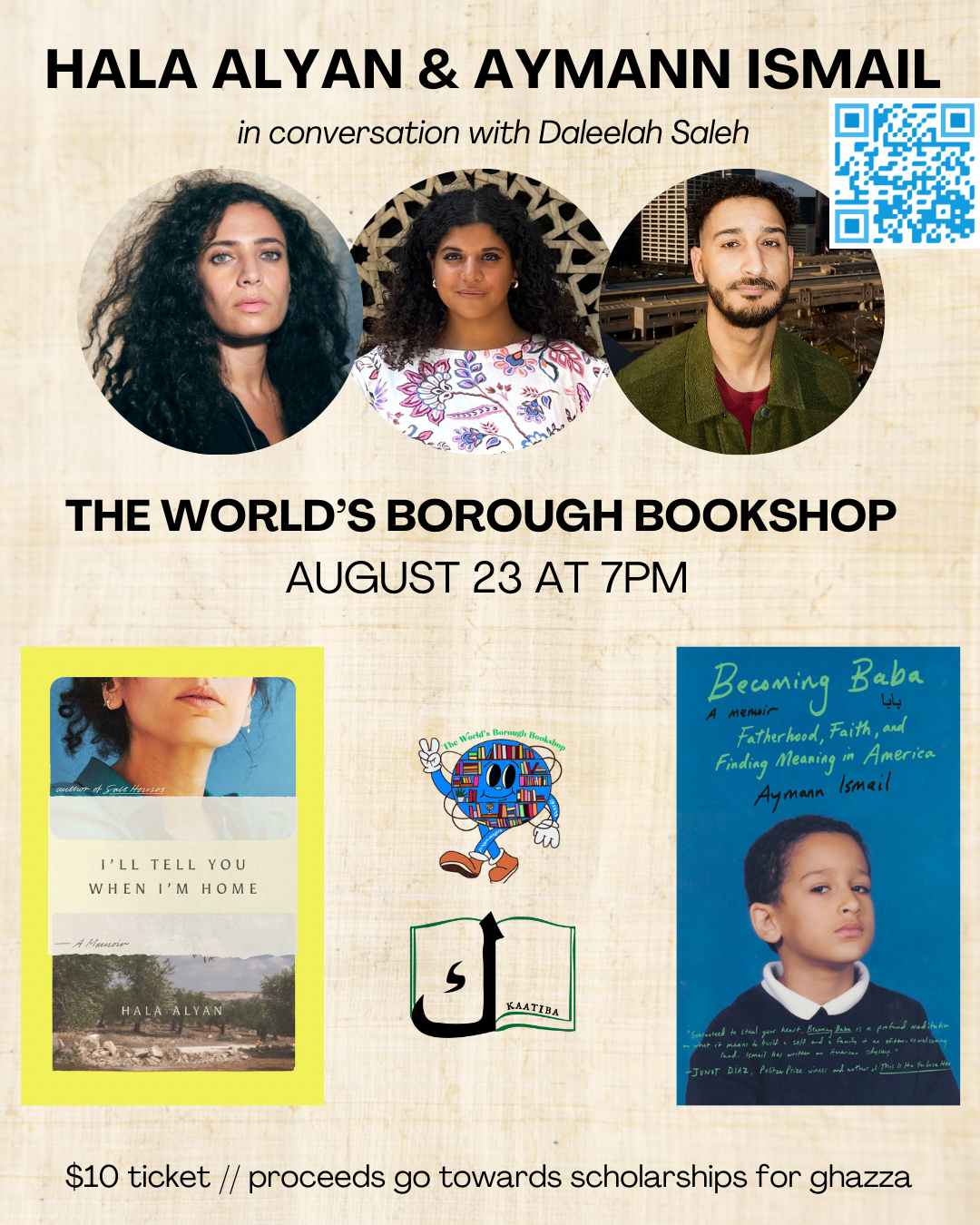 Kaatiba Series: Aymann Ismail & Hala Alyan in Conversation – Moderated by Daleelah Saleh - The Worlds Borough Bookshop thumbnail