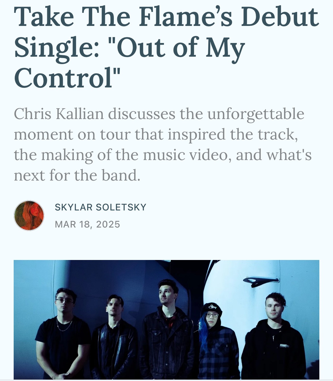 Read about our debut single! thumbnail