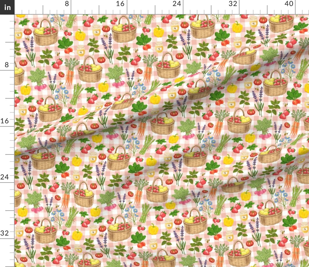 Spring Farmer's Market Gathering Fabric | Spoonflower thumbnail