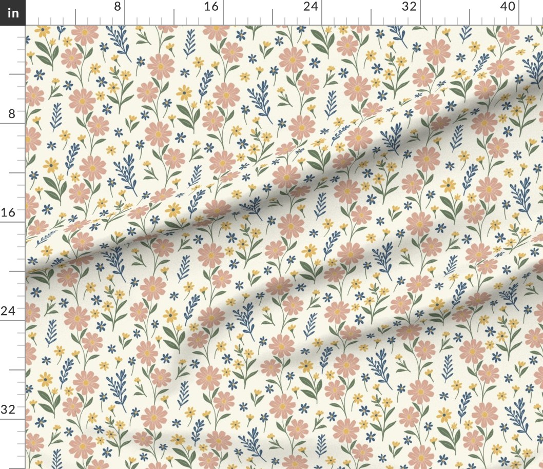 Buttermilk Prairie Wildflowers Fabric | Spoonflower thumbnail