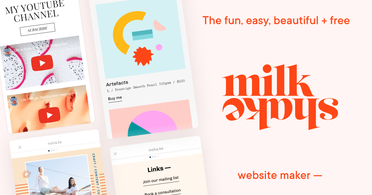 Milkshake App | Free Website Builder thumbnail