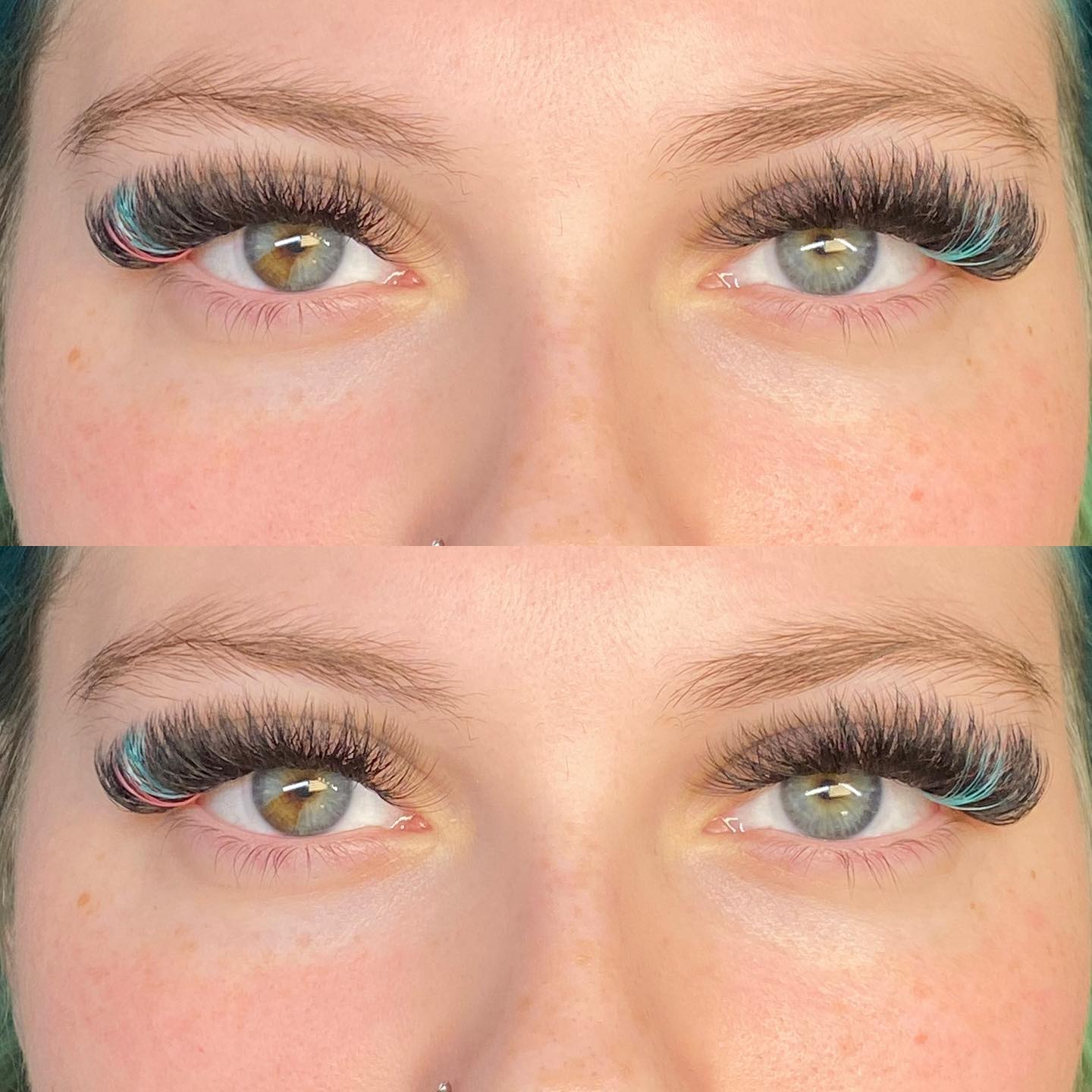 Close up 😍😍

Match your lashes with your eye color for your next set 😜
•
•
•
#coloredlashes #colorlashextensions #lashes