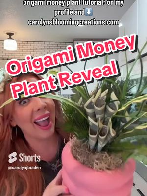 Origami money plant reveal! #walmartcreator #graduation #giftideas #money #origamitutorial #origamiflower #howtogiftmone