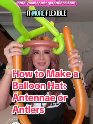 More balloon things you need in your life: BALLOON HAT ANTLERS OR ANTENNAE 🎈 #balloons #balloonartist #balloonanimals #k