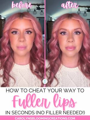 Want lips that look filler-level full in seconds? 👄 Here’s my no-filler lip hack that actually works —  boom 💥 instant v