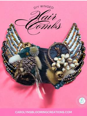 Feeling my inner Demeter today — goddess of harvest and abundance 🌾✨ These DIY Wing & Bling Hair Combs were inspired by