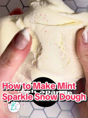 SNOW DOUGH that smells like MINT! It’s a great sensory toy for all ages! #snowdough #slime #sensoryactivities #austism #