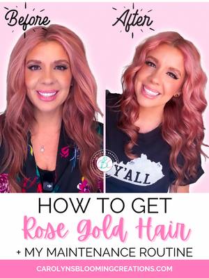 Maintaining my rose gold hair color is easy with this trick! You can get “normal” colors too! #rosegoldhair #haircaretip