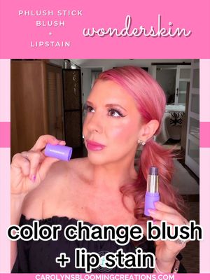 Magic in a stick 💄✨ this color-changing pHLush Stick from @Wonderskin Beauty gives me the PERFECT custom shade every tim