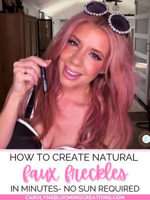 Trying to look like I casually spent the day in the sun… but really it’s just me and my Freck pen doing tiny polka dots 