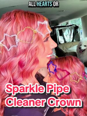 Easy summer craft idea for a SPARKLE filled summer with kids and adults!💖 #summercrafts #craftyhacks #pipecleaners #pipe