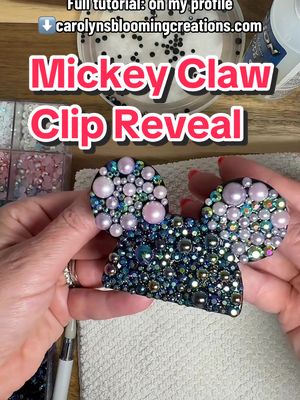 It’s sparkly and easy to make: Mickey Claw Clip DIY➡️on my profile and website! #disneycreator #disneycrafts #mickeymous