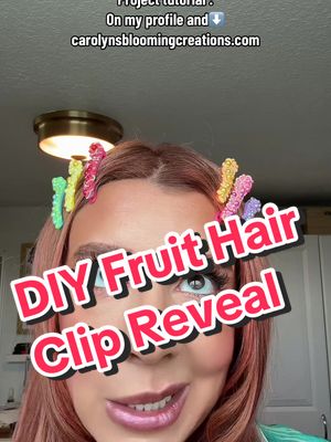 Having fun while making my DIY fruit hair clips! #hairclips #duckclips #hairtutorial #diycrafts #craft #fruitart #fruit 