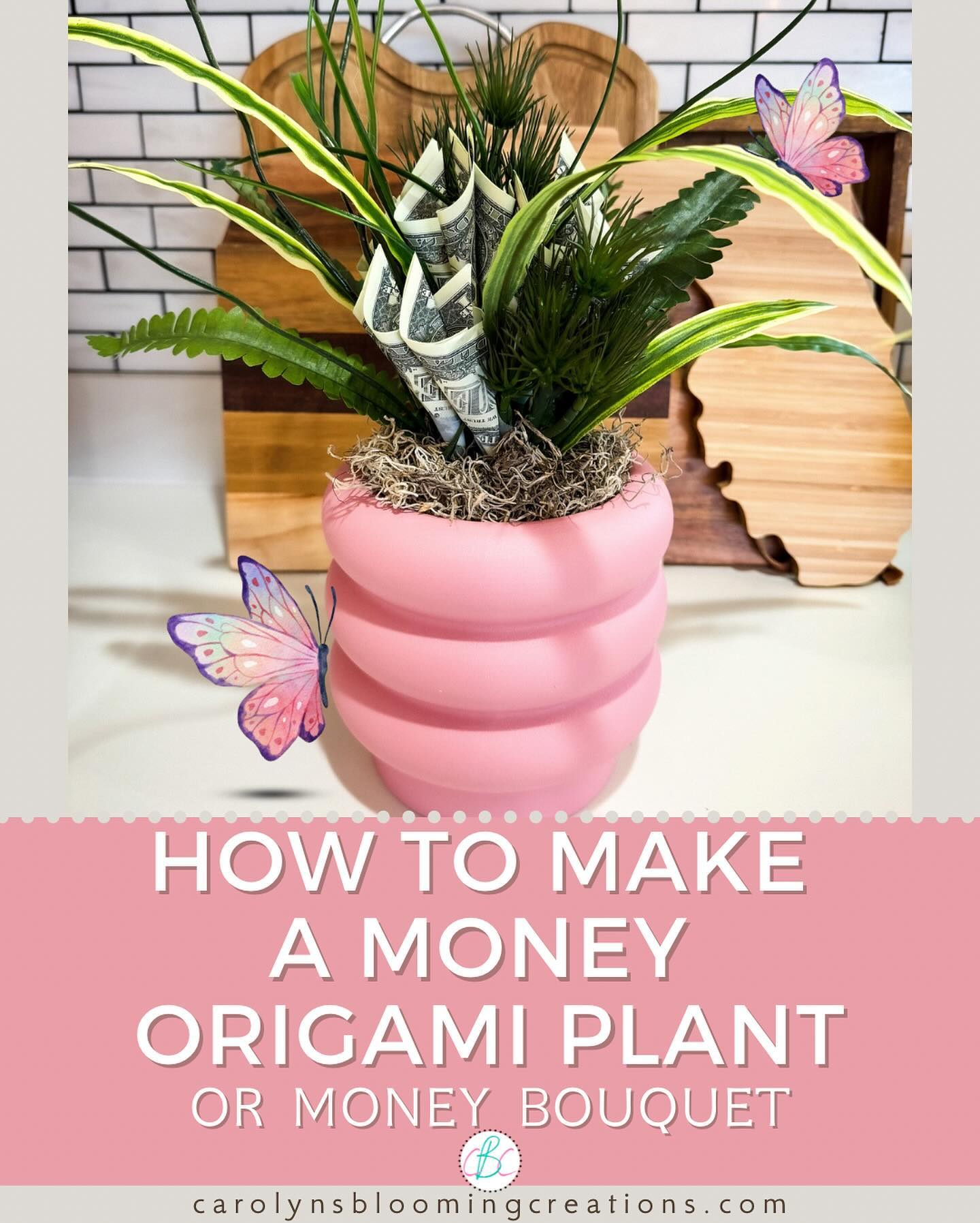 This is how we do it: a super cute DIY for gifting season! 

This money origami plant was inspired by my niece and her g