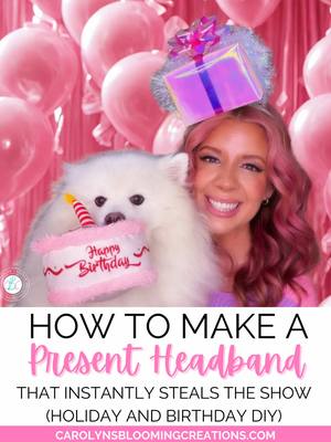 POV: you ARE the present 🎁 This DIY present headband is perfect for holiday parties, birthdays, and cute photo ops—and i