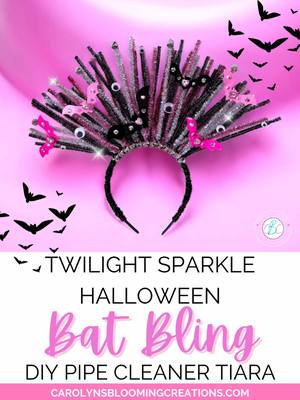 👑🦇 Add a little sparkle to your spooky season with this DIY Pipe Cleaner Bling Bat Tiara inspired by @Fazit 💖 It’s the p